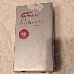 Moresoo Hair Extensions 100% Human Hair Black